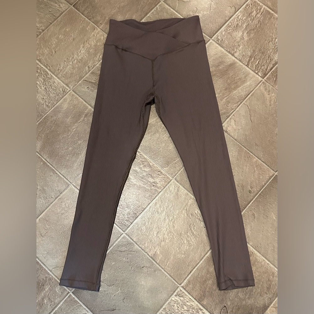 Aeropostale leggings crossover high waist size medium active walking running